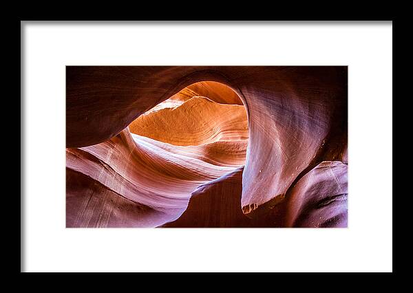 Antelope Canyon Framed Print featuring the photograph The Corkscrew in Antelope Canyon by Pierre Leclerc Photography