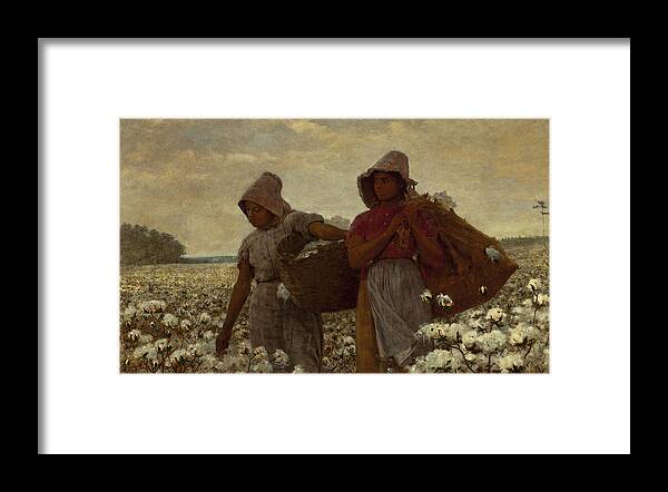 The Cotton Pickers Framed Print featuring the digital art The Cotton Pickers by Winslow Homer