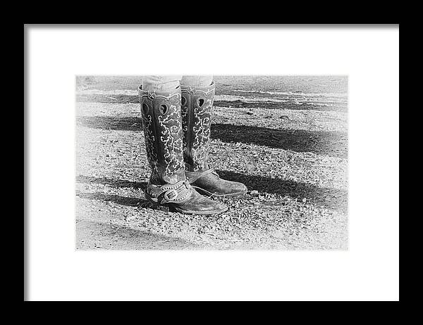 Boots Framed Print featuring the photograph The Cowgirl by Mary Lee Dereske