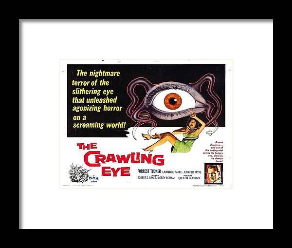 Vintage Framed Print featuring the photograph The Crawling Eye by Action