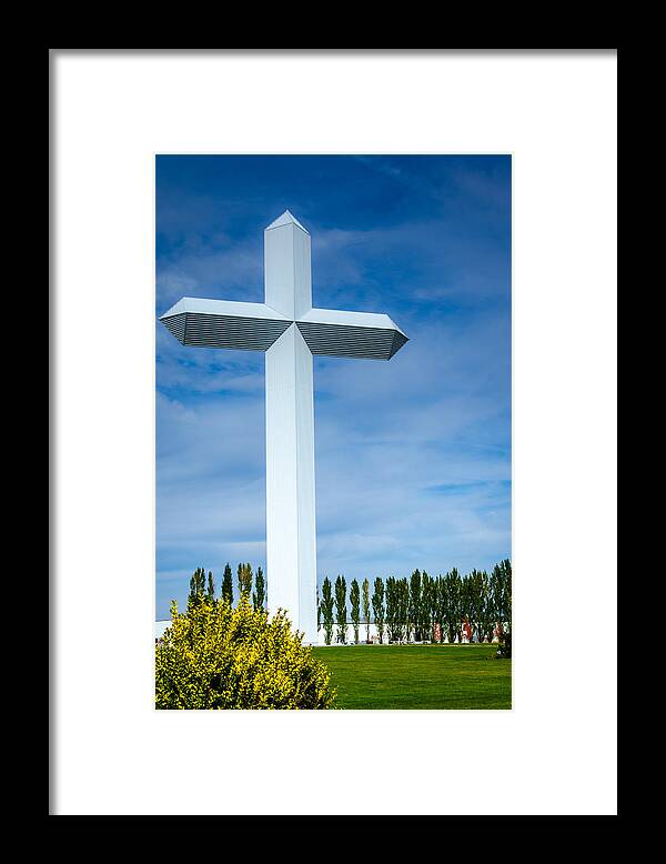 The Cross At Effingham Illinois Framed Print featuring the photograph The Cross at Effingham Illinois by Debra Martz
