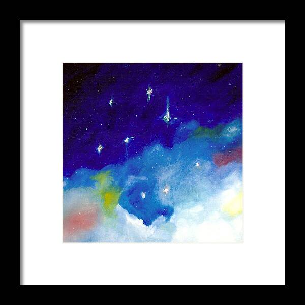 Astronomy Framed Print featuring the painting The Crux -Cross by Carrie Maurer
