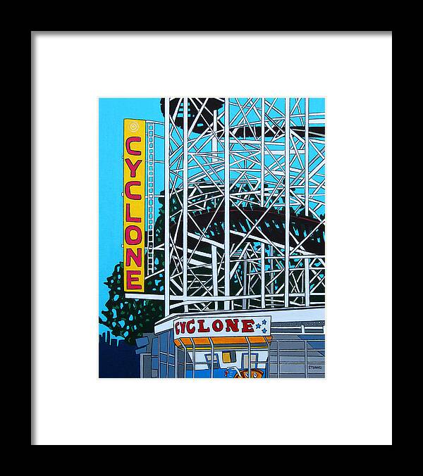 The Cyclone Framed Print featuring the painting The Cyclone by Mike Stanko