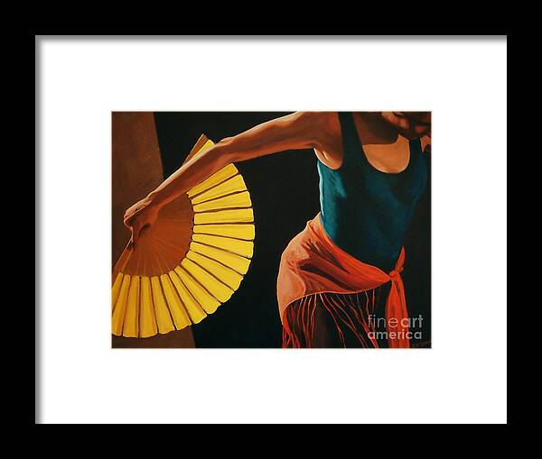 Dancer Painting Framed Print featuring the painting The Dance by Janet McDonald