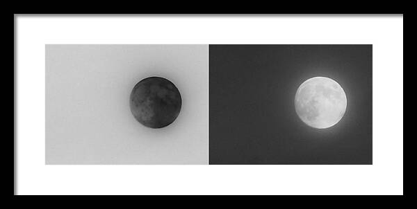 Darkside Framed Print featuring the photograph The Darkside of the Moon by Kimberly Woyak