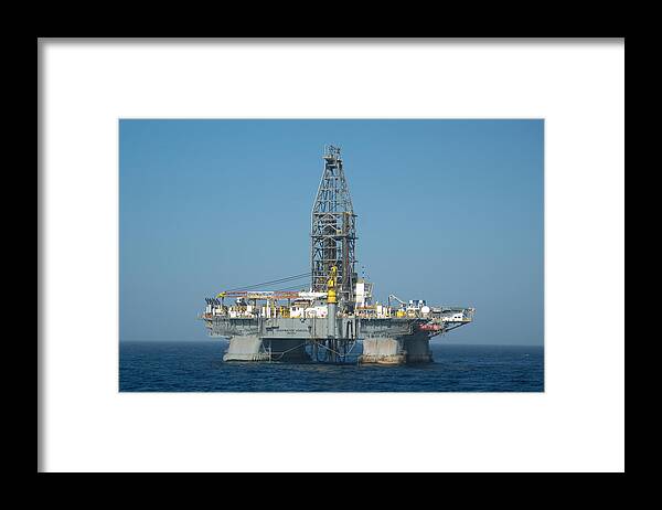 Oil Rig Framed Print featuring the photograph The Deepwater Horizon by Bradford Martin