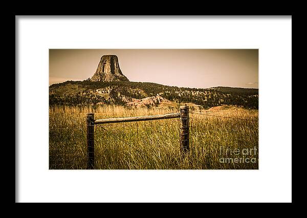 Devils Tower Framed Print featuring the photograph The Devils Tower by Perry Webster