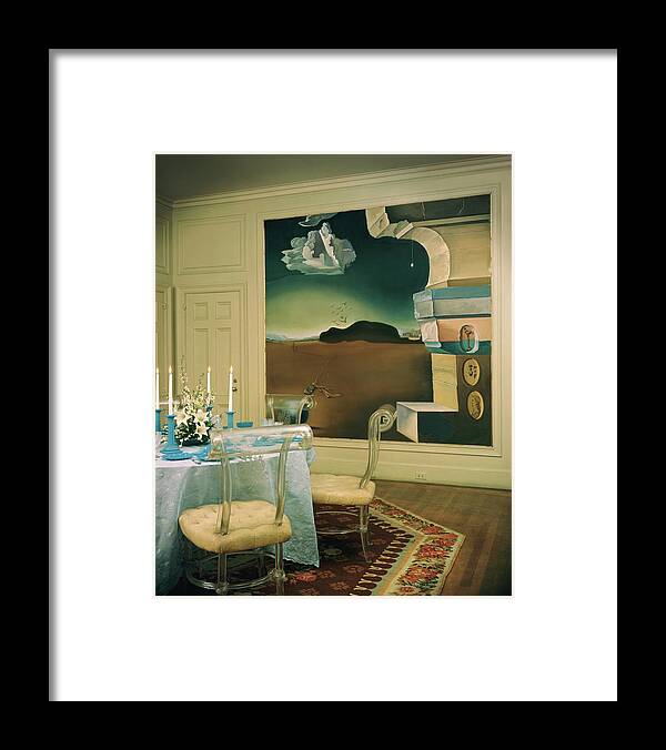 Salvador Dali Framed Print featuring the photograph The Dining Room Of Princess Gourielli by Haanel Cassidy