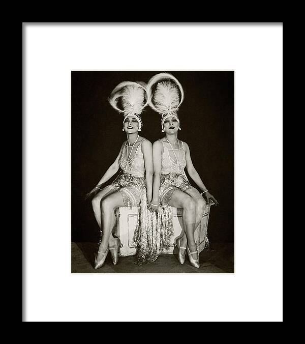 Actress Framed Print featuring the photograph The Dolly Sisters by James Abbe