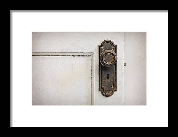 Vintage Door Knob Framed Print featuring the photograph The Door by Scott Norris