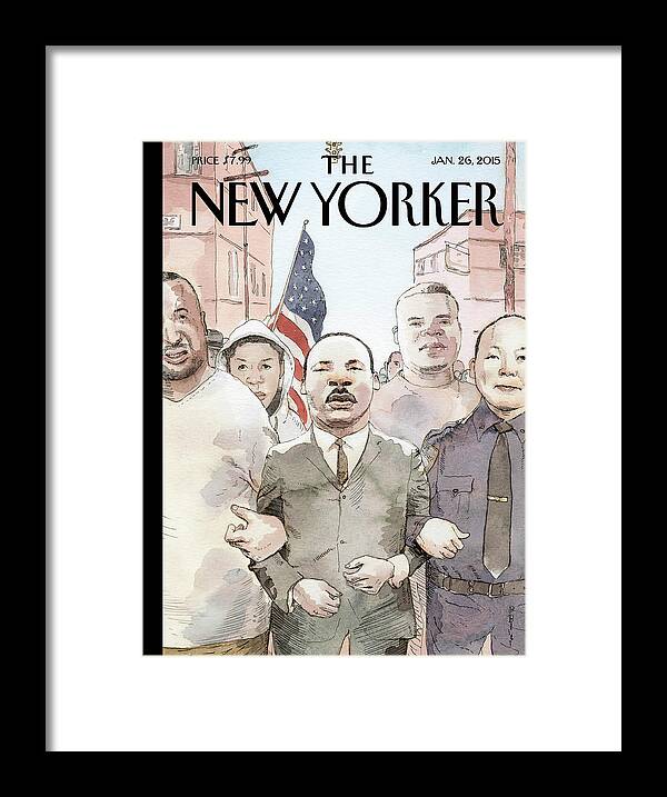 Trayvon Martin Framed Print featuring the painting The Dream Of Reconciliation by Barry Blitt