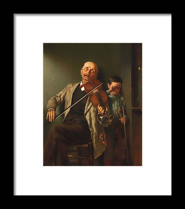 Man Framed Print featuring the painting The Duet by Mountain Dreams