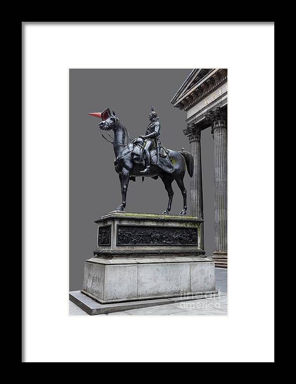 Art Framed Print featuring the photograph The Duke of Wellington GOMA Grey by John Farnan