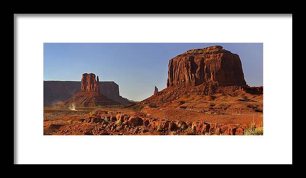 Desert Framed Print featuring the photograph The Dusty Trail - Monument Valley by Mike McGlothlen