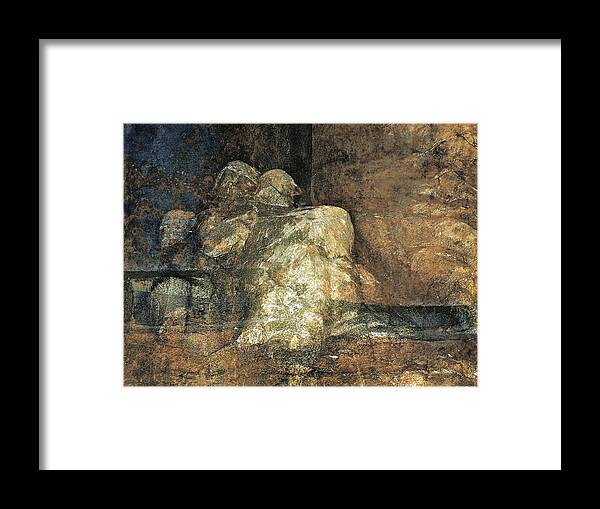 River Rock; Yuba River; Stamp Mill; Nevada City Framed Print featuring the photograph The Embrace by Georg Kickinger