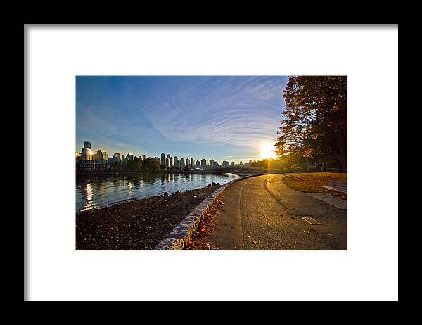 Sunset Framed Print featuring the photograph The Emerald city by Eti Reid