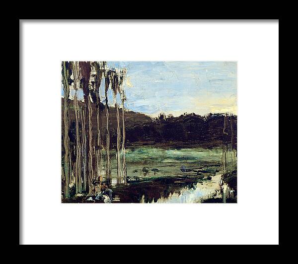 Gustave Moreau Framed Print featuring the painting The Environs of Etampes by Gustave Moreau