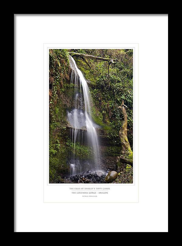 Landscape Framed Print featuring the photograph The Falls by Shirley's Tippy Canoe by Patrick Derickson