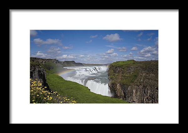 Gullfoss Falls Framed Print featuring the photograph The Famous Gullfoss by Brian Kamprath