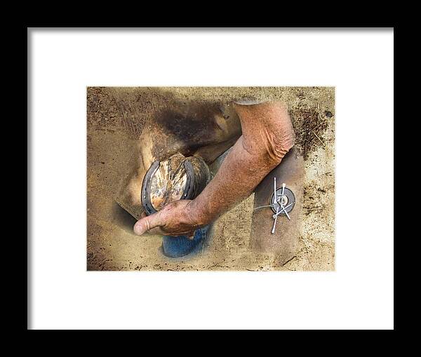Horse Framed Print featuring the photograph The Farrier 4 by Shannon Story