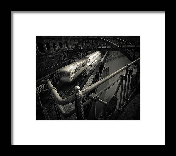 Train Framed Print featuring the photograph The Fast Line by Dragan Jovancevic