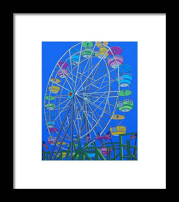 Stanko Framed Print featuring the painting The Ferris Wheel by Mike Stanko