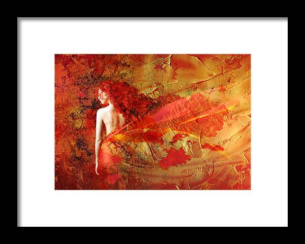 Art Framed Print featuring the painting The Fire Within by Jacky Gerritsen