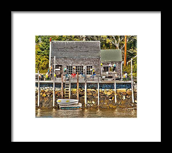 Boat Framed Print featuring the photograph The Fish Are Waiting by Diane Enright