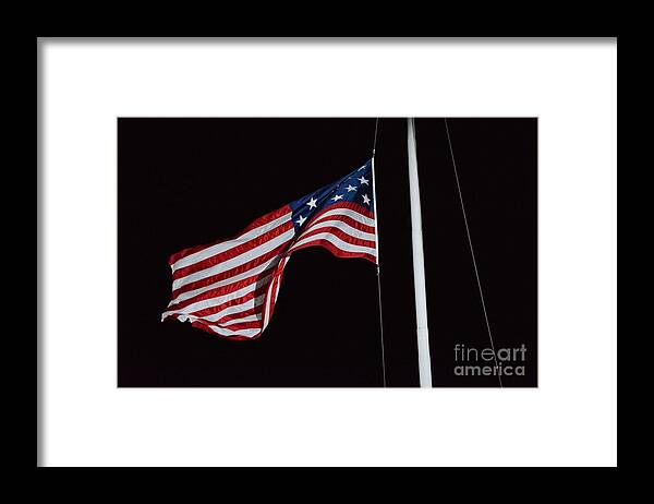 Marines Framed Print featuring the photograph The Flag of 1801 by Cindy Manero