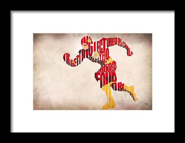 Flash Framed Print featuring the digital art The Flash by Inspirowl Design