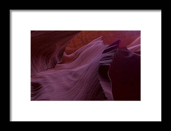 Sandstone Framed Print featuring the photograph The flow by Jonathan Davison