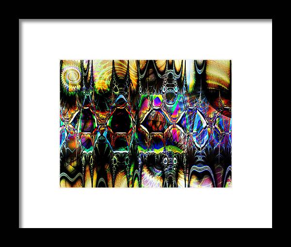 The Framed Print featuring the digital art The Forbidden Zone by Kiki Art