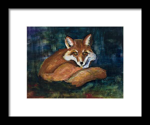 Fox Framed Print featuring the painting The Fox by Dale Bernard
