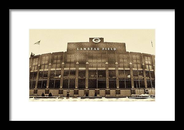 Lambeau Field Framed Print featuring the photograph The Frozen Tundra by Tommy Anderson