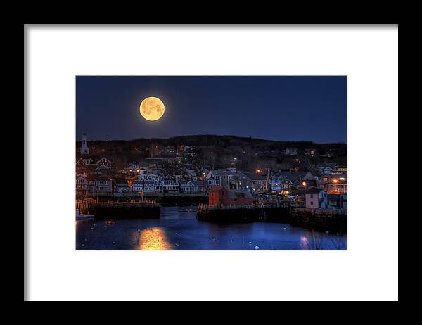 Moon Framed Print featuring the photograph The Full Worm Moon by Liz Mackney