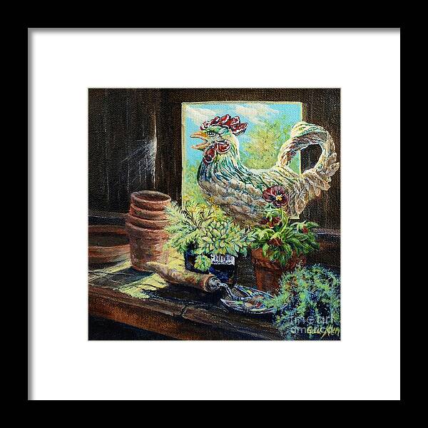 Garden Shed Framed Print featuring the painting The Garden Shed by Gail Allen