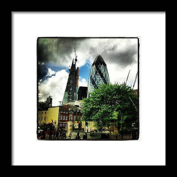 Building Framed Print featuring the photograph The Gherkin. #london #skyline by Richard Randall