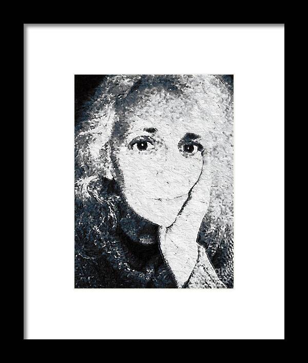 Portrait Framed Print featuring the painting The Gingerbread Girl by RC DeWinter