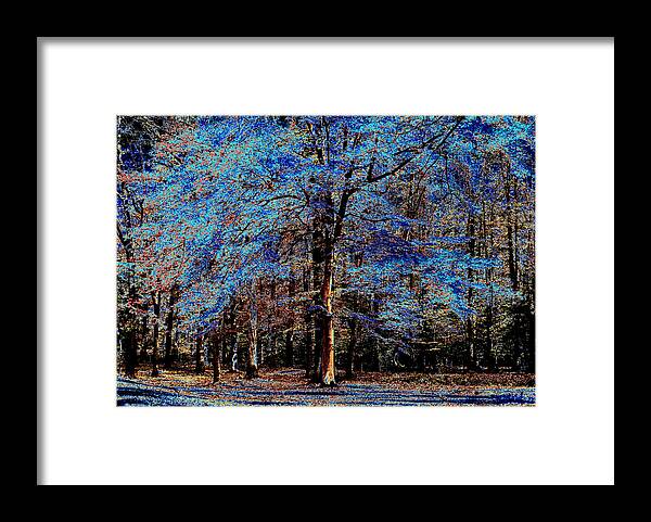 Blue Framed Print featuring the digital art The Glow Tree Series Two by Michelle Ayn Potter