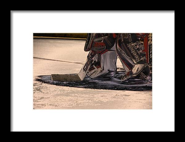 Hockey Framed Print featuring the photograph The Goalies Crease by Karol Livote