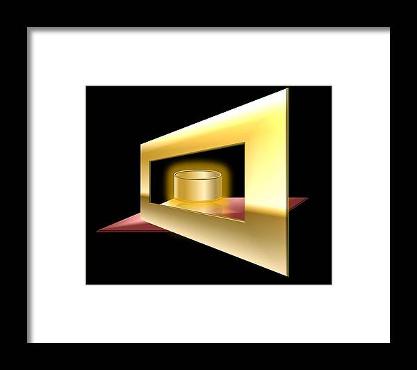 Can Framed Print featuring the digital art The Golden Can by Cyril Maza