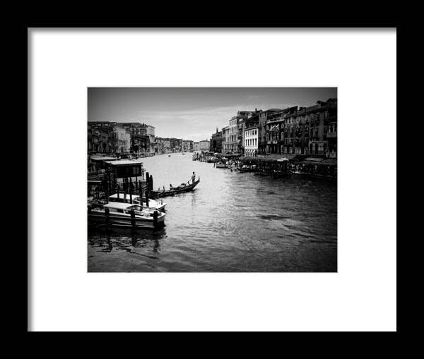 Italy Framed Print featuring the photograph The Grand Canal by Jodie Marie Anne Richardson Traugott     aka jm-ART