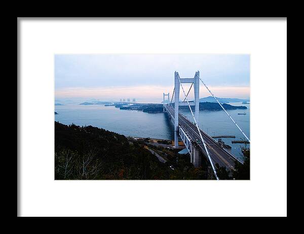Seto Ohashi Bridge Framed Print featuring the photograph The Great Seto Bridge by Kiyoto Sekimoto