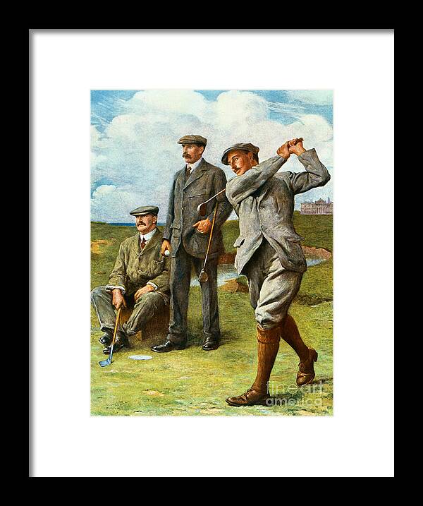 Golf Framed Print featuring the painting The Great Triumvirate by Clement Flower