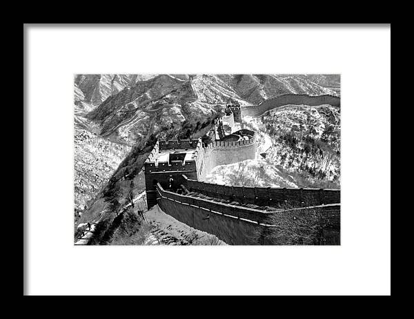 China Framed Print featuring the photograph The Great Wall of China by Sebastian Musial