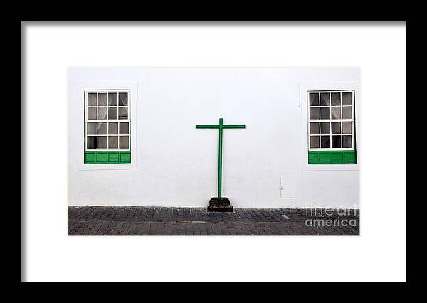 Cross Framed Print featuring the photograph The Green Cross by Joe Cashin