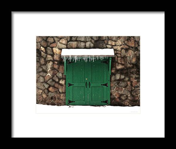 The Green Doors Framed Print featuring the photograph The Green Doors by Dark Whimsy