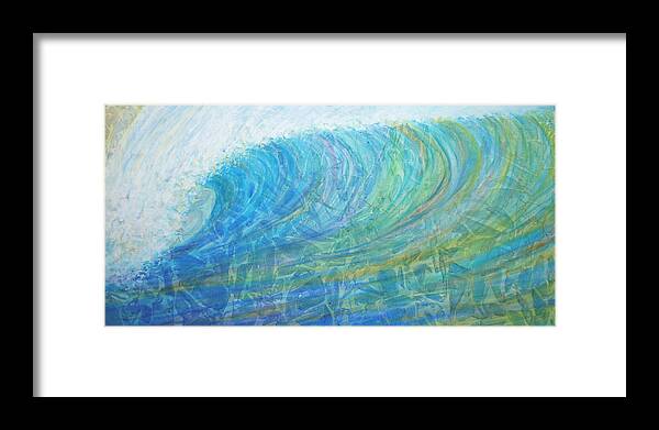 Surf Framed Print featuring the painting The Green Room by Arlissa Vaughn