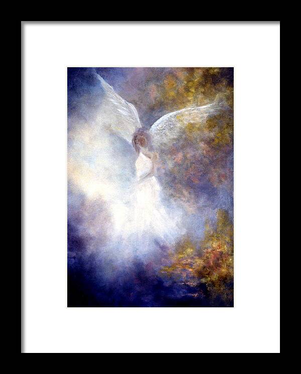 Angel Framed Print featuring the painting The Guardian by Marina Petro