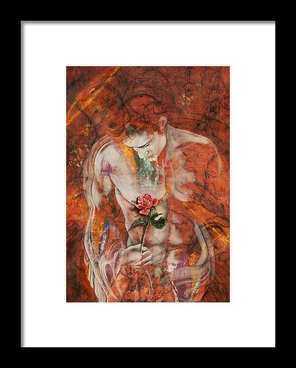 Giorgio Framed Print featuring the painting The Heart Finds Peace Through Love by Giorgio Tuscani
